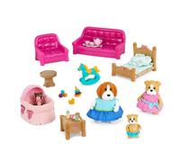 Li’l Woodzeez - Juego de salón y Cuarto Infantil con 3 Figuras