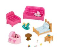 Li’l Woodzeez Juego de salón y guardería con Muebles en Miniatura