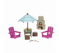 Li’l Woodzeez Patio Exterior, Muebles para muñecas con Chimenea