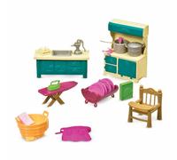Li’l Woodzeez Set de Cocina y Servicio de Limpieza con Muebles