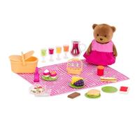 Li’l Woodzeez - Set de Picnic - Set de 29 Piezas con Personajes de Animales, Comida de Juguete y Accesorios - Figuras en Miniatura a Sets de Juego para Niños Mayores de 3+