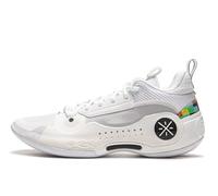 Li-Ning Hombres Profesionales Zapatos de Baloncesto Antideslizantes con absorción de Golpes Calzado de Basquetbol para Hombre Way of Wade 10 Series Rainbow Blanco EU 44 1/3