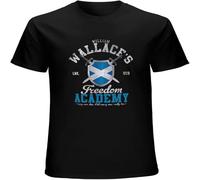 LI XIAOYA Printed Camiseta Braveheart William Wallace Freedom Academy Mens Masculina Camiseta Top Sweatshir Short Sleeve Black S