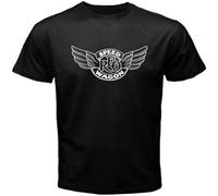 LI XIAOYA REO Speedwagon T-Shirt for Mens Fit Casual Graphic Short Sleeve Tops Black XL