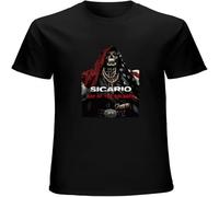 LI XIAOYA Sicario Day The Soldado Drug War Movie Mexico Cartel Movie Top Sweatshir Short Sleeve Black XXL