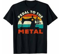 LI XIAOYA Vintage Sewer Sewing Gift Sew Machine Pedal to Metal T-Shirt Black M