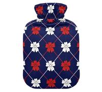 LI ZHI XIN Bolsa de agua caliente de PVC con funda de terciopelo, 1 L, 2 L, pequeña, mediana y hermosa flor