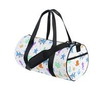 LI ZHI XIN Bolsa de deporte unisex para hombre y mujer, tiburones del océano, caballitos de mar, algas, multicolor, talla única, Bolsa deportiva