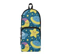 LI ZHI XIN Estuche de almacenamiento para niños, adultos, niños, niñas y niños, planetas espaciales, estrellas y luna, multicolor, Talla única, Organizador de bolsas