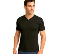 Liabel 2pz Camiseta Hombre Algodón Cálido Cardado 100%, Camiseta Algodón Afelpado Cuello Redondo o Escote en V, Camisetas Íntimas Hombre Invernales Antialérgicas, XL