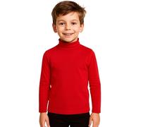 Liabel Bebé cálido algodón suave cuello alto bebé manga larga cuello alto 3-14 años, Rojo - 1 unidad, 4-5 Años