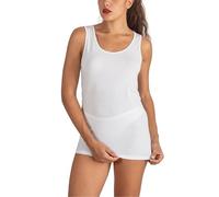 Liabel - Camiseta de tirantes para mujer, 100% algodón, ajuste perfecto, comodidad óptima, camiseta de tirantes para mujer de algodón, ideal para cualquier estación, Blanco 3pcs - Hombro Ancho, L