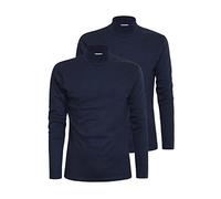 Liabel Camiseta Hombre Manga Larga Cuello Alto cálido algodón, Art. 2828-163 Pack de 2 Azul XXL