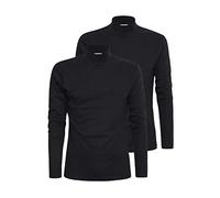 Liabel Camiseta Hombre Manga Larga Cuello Alto cálido algodón, Art. 2828-163 Pack de 2 Negro XL