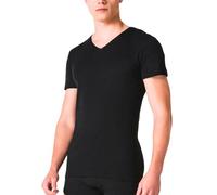 Liabel - Camiseta interior de algodón elástico para hombre (2 unidades) | Suavidad y transpirabilidad | Camiseta de hombre para todas las actividades, 2 Pcs - Negro Cuello V, M