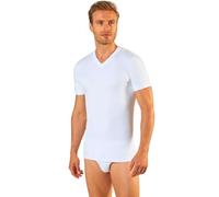 Liabel - Camiseta interior de algodón elástico para hombre (2 unidades) | Suavidad y transpirabilidad | Camiseta de hombre para todas las actividades, 2 Pcs - Blanco Cuello V, XL
