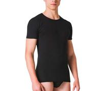 Liabel - Camiseta interior de algodón elástico para hombre (2 unidades) | Suavidad y transpirabilidad | Camiseta de hombre para todas las actividades, 2 Unids - Negro Gargantilla, M