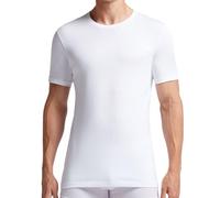 Liabel - Camiseta interior para hombre, cuello redondo y cuello en V, 100 % algodón, color blanco, de S a 3XL, Cuello redondo, S