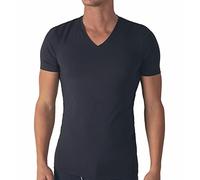Liabel ® - Camiseta interior para hombre de algodón cálido térmico, cuello en V y cuello redondo, 3 Cuello V Azul, XL