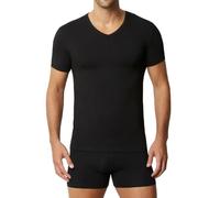 Liabel - Camiseta térmica para hombre, manga corta, 1 o 3 camisetas interiores de algodón cálido 100% Interlock, cuello redondo o cuello en punta, blanco o negro, M