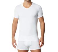 Liabel - Camiseta térmica para hombre, manga corta, 1 o 3 camisetas interiores de algodón cálido 100% Interlock, cuello redondo o cuello en punta, blanco o negro, 3XL