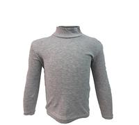 Liabel Jersey de Cuello Alto para Niño/a, de Manga Larga, Algodón Cálido, gris, 4 años