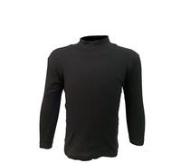 Liabel Jersey de Cuello Alto para Niño/a, de Manga Larga, Algodón Cálido, Negro , 13 años