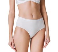 Liabel - Pack de 3 y 6 bragas de mujer de algodón de cintura alta maxi bragas mujer algodón negro o blanco desnudo bragas de mujer JM25, Blanco (Pack De 6), M