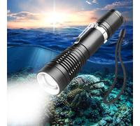 LIAISIMI Linterna sumergible profesional brillante, impermeable y segura lámpara submarina 3 modos de inmersión, natación, senderismo, pesca linterna submarina (1 Pack)