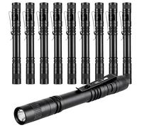 LIAISIMI mini antorcha con clip de la pluma antorcha portátil delgado con pilas super brillante linterna pequeña iluminación luces de trabajo (10, 13cm)