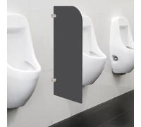LIAIZE Urinario divisor, 40 x 90 cm, pared púbica, montaje en pared, separador de orinal para inodoro, pared (ángulo redondo)