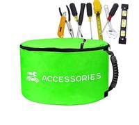 Liakyunf Almacenamiento de manguera de alcantarillado para , impermeable, contenedor portátil con doble cremallera para herramientas de residuos, remolque, camping, cables eléctricos, Green