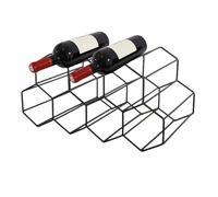Liakyunf Botellero apilable de 3 Niveles, Soporte para Vino 9 Botellas - Botelleros de Metal,Soporte para 9 Botellas de Vino para Almacenamiento de, Estante Moderno de Metal para, encimera