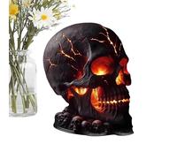 Liakyunf Lámpara Calavera | Lámpara De Cabeza De Calavera Con Llama Para Escritorio Decoración Halloween - Decoración Gótica Para Fiestas Vacaciones Chimenea Porche Jardín Mesa Sala Dormitorio