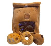 Liakyunf Peluche De Capibara Adorable | Bolso Monedero Suave - Monedero Suave Decorativo para Estudiar Dormir Viajar en Coche Coleccionistas Dormitorio Adultos Habitación Infantil Juego