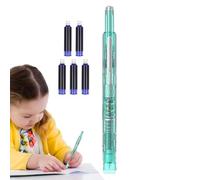 Liakyunf Plumas Estilográficas Para Escritura | Estilográfica Retráctil con 5 Cartuchos de Tinta - Punta Fina 0.38mm Material Escolar Papelería para Caligrafía Diario Notas