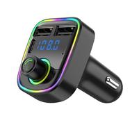Liakyunf Transmisor FM para Coche - Adaptador Inalámbrico para Vehículo - Reproductor MP3 Ligero con Sonido Nítido para Viajes Diarios, Trayectos, Automóvil Y Camión