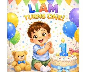 Liam Turns One: A Personalized First Birthday Book (Three Hearts Personalized Baby Book Series (LIAM))