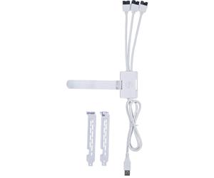 Lian Li Conector USB 2.0 Macho A 3 Hembra Blanco