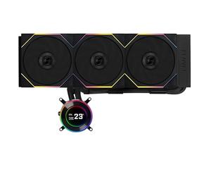 Lian Li Ga Ii Hydroshift Ii LcD-C Refrigeración Líquida CPU, Negro | Refrigeración líquida CPU AIO 360mm, pantalla LCD personalizable, bomba silenciosa, compatible Intel LGA1700 y AMD AM5