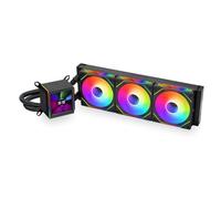 Lian Li GA II LCD 360 mm AIO - Asetek 8ª generación - Enfriador líquido de pantalla LCD IPS de 2.8 pulgadas - Grabación de pantalla para videos y fotos - Ventiladores ARGB en cadena preinstalados o