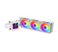 Lian Li GA II LCD 360 mm AIO - Asetek 8ª generación - Enfriador líquido de pantalla LCD IPS de 2.8 pulgadas - Grabación de pantalla para videos y fotos - Ventiladores ARGB en cadena preinstalados o