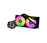 Lian Li GA2T24B Galahad II Trinity 240 AIO Enfriador líquido de CPU 240 mm - Ventiladores de radiador con cadena ARGB - Intel® LGA 1700, 1200, 115X, enchufes AMD® AM5/AM4 - Negro