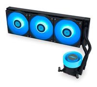 Lian Li Galahad II Lite 360 Refrigeración Líquida CPU 360mm RGB, Negro | Refrigeración líquida CPU AIO 360mm con radiador doble onda, ventiladores UNI FAN P28 RGB, compatible LGA1700 y AM5