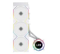 Lian Li HydroShift II-C LCD 360TL Flex - Enfriador de CPU AIO de 360 mm | AIO de 360 mm con una pantalla LCD IPS de 2.1 pulgadas, 3 ventiladores TL120 Flex ARGB, diseño en cadena de margarita y