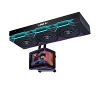 Lian Li Hydroshift II - Enfriador de CPU líquido OLED curvado 360TL RGB - AIO de 360 mm - Ventiladores flexibles TL de 3 x 120 mm - Pantalla de 6.66 pulgadas - Efectos de animación 3D - Bajo nivel de