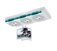 Lian Li Hydroshift II - Enfriador de CPU líquido OLED curvado 360TL RGB - AIO de 360 mm - Ventiladores flexibles TL de 3 x 120 mm - Pantalla de 6.66 pulgadas - Efectos de animación 3D - Bajo nivel de