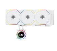 LIANLI Kit simple de refrigeración por agua, HydroShift II, LCD-C, 360TL, blanco, pantalla LCD IPS redonda de 2.1 pulgadas, utiliza UNIFAN TL120 inalámbrico, este producto de distribuidor autorizado