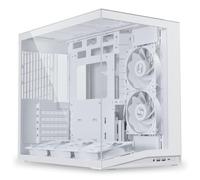 Lian Li O11 Dynamic Mini V2 Flow Caja PC, Blanco, Torre Media ATX Compacta con Diseño de Doble Cámara, Vidrio Templado y Diseño Modular, 5 Ventiladores Preinstalados