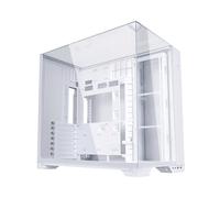 Lian Li O11Vision - Soporte Compacto ATX de Vidrio Templado de Acero Blanco para computadora de Torre Media, Soporte de conexión Trasera, O11VPW
